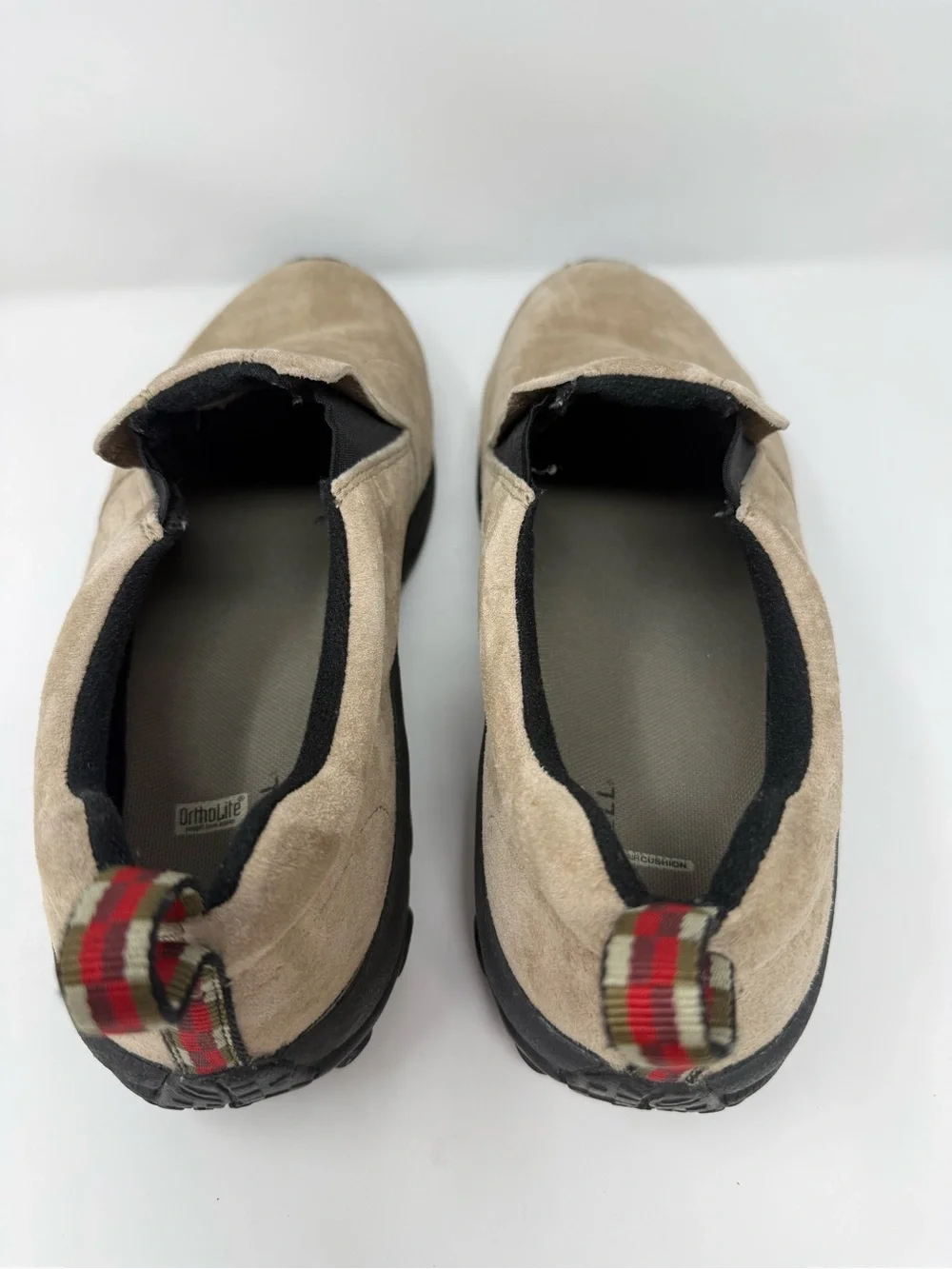 Merrell Taupe Suede Slip-On Loafers